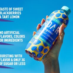 ROAR Complete Hydration Organic - Electrolyte Drinks Loaded with Vitamins C, B5, B12 - Blackberry Lemonade - 12 pc