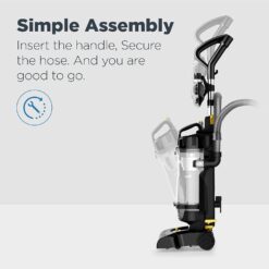 EUREKA PowerSpeed Lightweight Powerful Upright Vacuum Cleaner for Carpet and Hard Floor, Pet Turbo, Black, Yellow