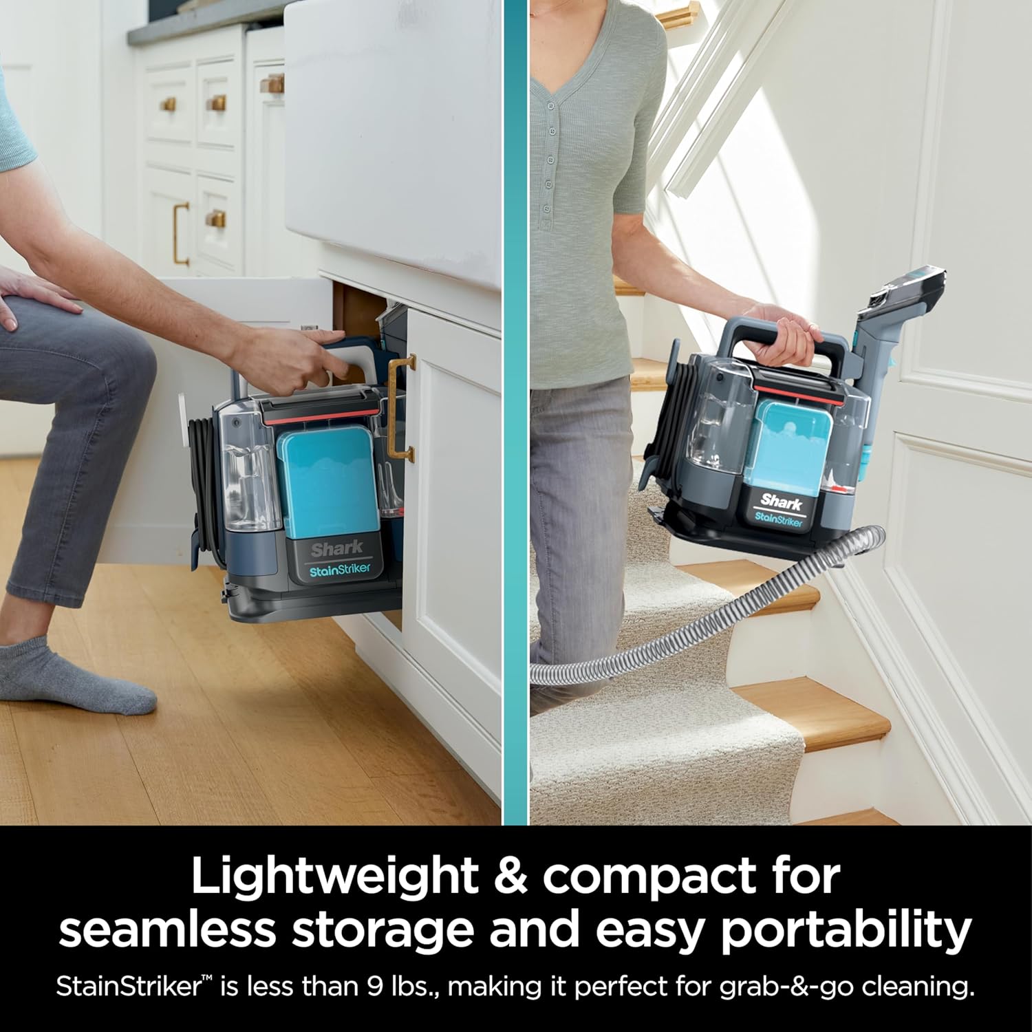 Shark Carpet Cleaner Machine, Portable Upholstery StainStriker, Spot, Odor & Stain Remover, Nordic Blue, PX202BRN - Image 7