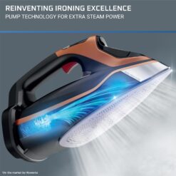 Rowenta Iron Steam Force Pro Stainless Steel Soleplate Steam Iron for Clothes, 400 Microsteam Holes, 1850 Watts