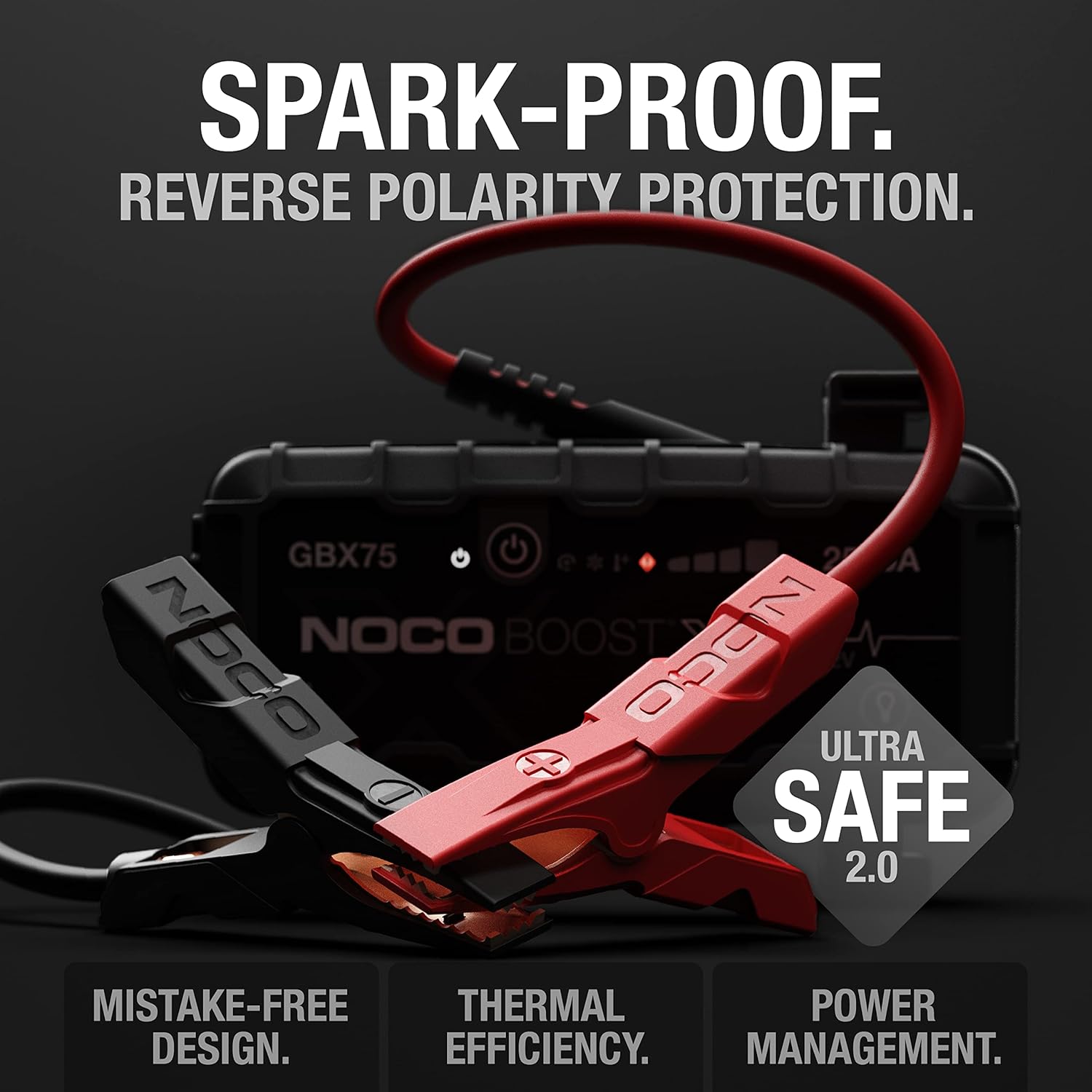 NOCO Boost X GBX75 2500A 12V UltraSafe Portable Lithium Jump Starter for up to 8.5-Liter Gas and 6.5-Liter Diesel Engines