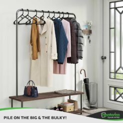 NEATERIZE Ultra Heavy Duty Plastic Clothes Hangers - Black - Durable Coat, Suit and Clothes Hanger. Perchas De Ropa (24 Pack - Black)