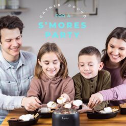 Kusini Smores Maker Tabletop Indoor - Flameless Electric Marshmallow Roaster – 4 Detachable Trays & 4 Roasting Forks
