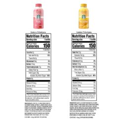 Starbucks Pink & Paradise Drink, 2 Flavor Variety Pack, Coconut Milk, 14oz Bottles (12 Pack)