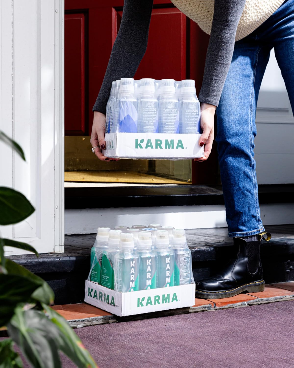 Karma Probiotic Water - 12 Pack, Blueberry Lemonade Drink - Immune & Gut Health Support