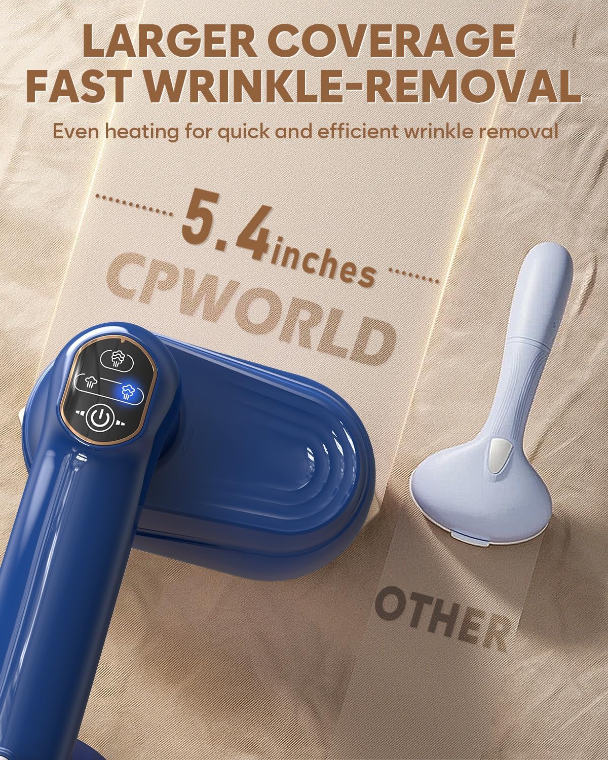 CPWORLD Steamer for Clothes, Travel Steamer & Iron 2-in1, Handheld Clothes Steamer-20s Heat-up