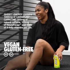 GHOST Energy Drink - 12-Pack, Citrus, 16oz Cans - Energy & Focus & No Artificial Colors - Gluten-Free & Vegan