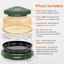 Nuwave Pro Plus 2 Infra-Red Oven, Countertop, Convection, Cook Fresh or Frozen, Tough Power Dome, Wild Olive
