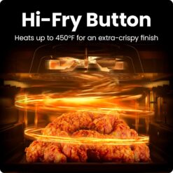Chefman Air Fryer – 4 QT Compact Airfryer for Quick & Easy Meals in Minutes, Features Hi-Fry Technology - Black