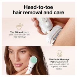 Braun Epilator Silk-épil 9 Flex 9-300 Beauty Set, Facial Hair Removal for Women, Hair Removal Device, Shaver & Trimmer