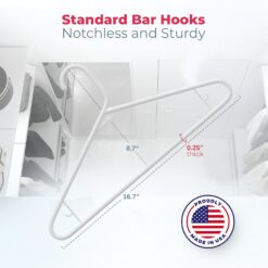 Neaties Strong Plastic Clothes Hangers Bulk, 20 30 50 100 Pack Available, Laundry Clothes Hanger (60pk White)
