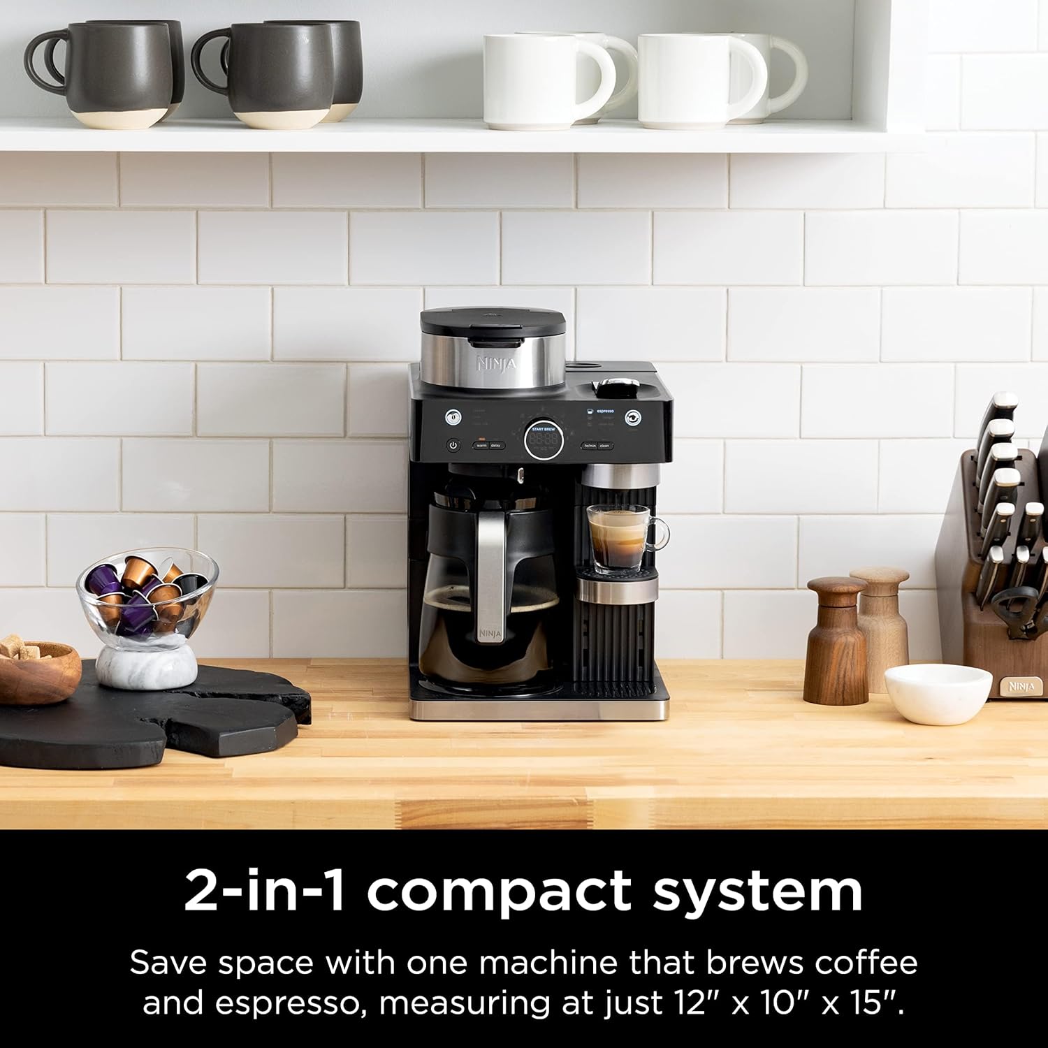 Ninja Espresso & Coffee Maker & Barista System, 3 Espresso Brew Styles, Single-Serve Coffee & Nespresso Capsule Compatible, Black, CFN601 - Image 8