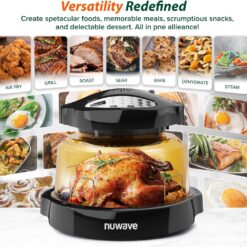 Nuwave Pro Plus 2 Infra-Red Oven, Countertop, Convection, Cook Fresh or Frozen, Tough Power Dome, Black