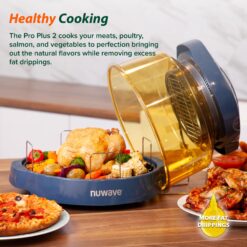 Nuwave Pro Plus 2 Infra-Red Oven, Countertop, Convection, Cook Fresh or Frozen, Tough Power Dome, Deep Blue