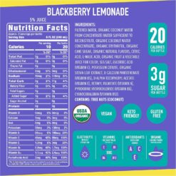 ROAR Complete Hydration Organic - Electrolyte Drinks Loaded with Vitamins C, B5, B12 - Blackberry Lemonade - 12 pc