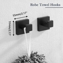 PAHSFS 5-Pieces Matte Black Bathroom Hardware Accessories Set, Towel Racks for Bathroom Wall Mounted.