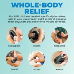 Chirp RPM Mini - Rolling Percussive Massager, Percussive Therapy, Whole Body Relief, Deep Tissue and Muscle Recovery, 3-Speed Spin