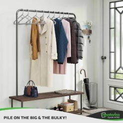 NEATERIZE Ultra Heavy Duty Plastic Clothes Hangers - Grey - Durable Coat, Suit and Clothes Hanger. Perchas De Ropa (24 Pack - Grey)