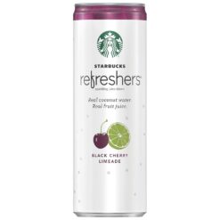 Starbucks Refreshers, 3 Flavor Variety Pack (Peach,Cherry, Stw Lmd), 12 Ounce Sleek Cans (Pack of 12)
