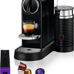 Nespresso Citiz Original Coffee and Espresso Machine with Aeroccino Milk Frother by De'Longhi, Black