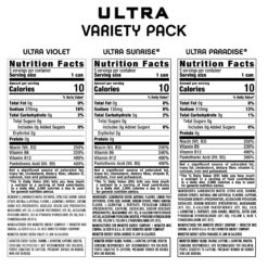 Monster Energy Ultra Variety Pack, Ultra Violet, Ultra Sunrise, Ultra Paradise, Sugar Free Energy Drink, 16 Ounce (Pack of 15)