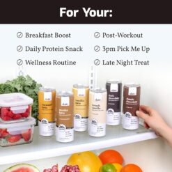Slate Milk - Vanilla Latte, No Sugar Added - Protein Coffee - 11 fl oz, 12 Cans