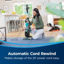 Bissell MultiClean Allergen Rewind Pet Vacuum with HEPA Filter Sealed System, Automatic Cord Rewind, 3402