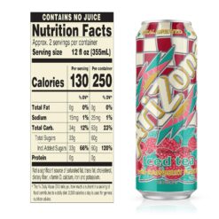 AriZona Raspberry Tea - Big Can, 22 Fl Oz (Pack of 24)