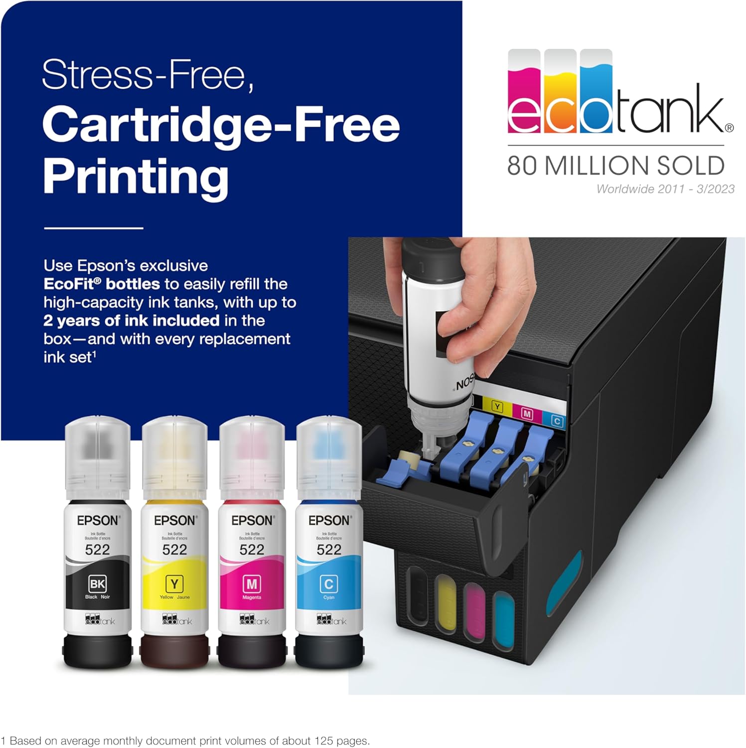 Epson EcoTank ET-2400 Wireless Color All-in-One Cartridge-Free Supertank Printer with Scan and Copy