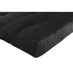 Mainstays 6 Inch Futon Mattress with Tufted Cover and Recycled Polyester Fill, Full, Black