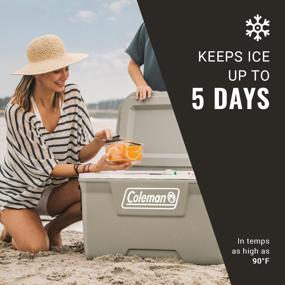 Coleman Classic Series 70-Quart Hard Cooler, Rock