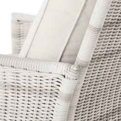 Better Homes & Gardens Paige Outdoor Wicker Stationary Lounge Chairs, Set of 2, White