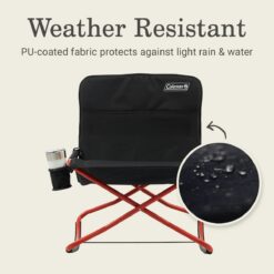 Coleman Cross Rocker Outdoor Rocking Chair, Black