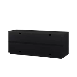 Beautiful Fluted TV Stand for TV’s up to 70” by Drew Barrymore, Rich Black Finish