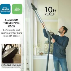 Kenmore Elite 21814 Pet Friendly CrossOver Lightweight Bagged HEPA Canister Vacuum with Pet PowerMate - Silver/Gray