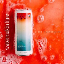 Hiyo Organic Social Tonic - Watermelon Lime, 12 Pack - N.A. Functional Seltzer, Sparkling Water Crafted with Organic Adaptogens
