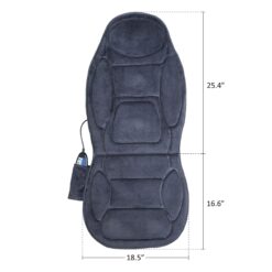 Snailax Vibration Back Massager with Heat, Massage Seat Cushion with 6 Vibrating Motors and 2 Heat Levels