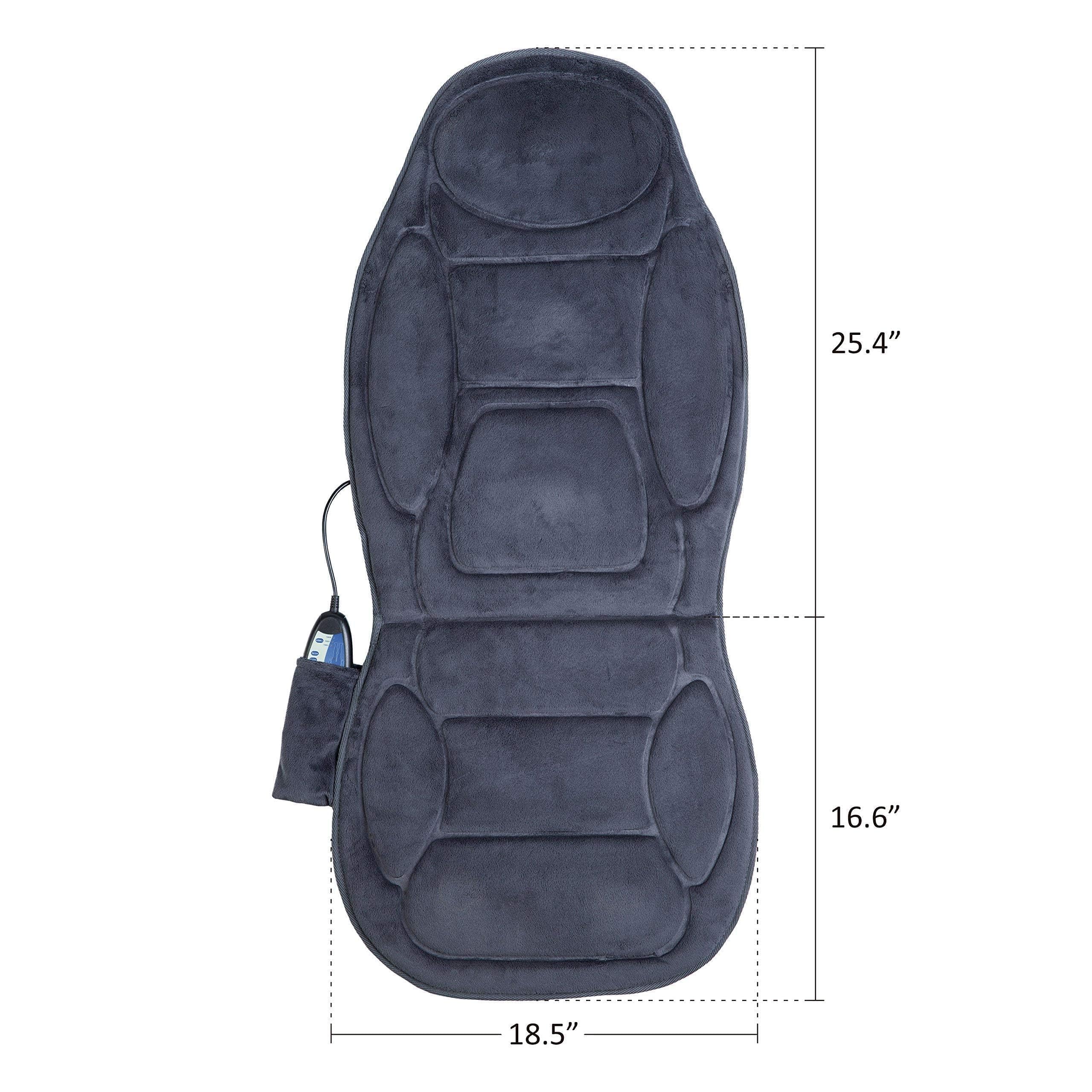 Snailax Vibration Back Massager with Heat, Massage Seat Cushion with 6 Vibrating Motors and 2 Heat Levels