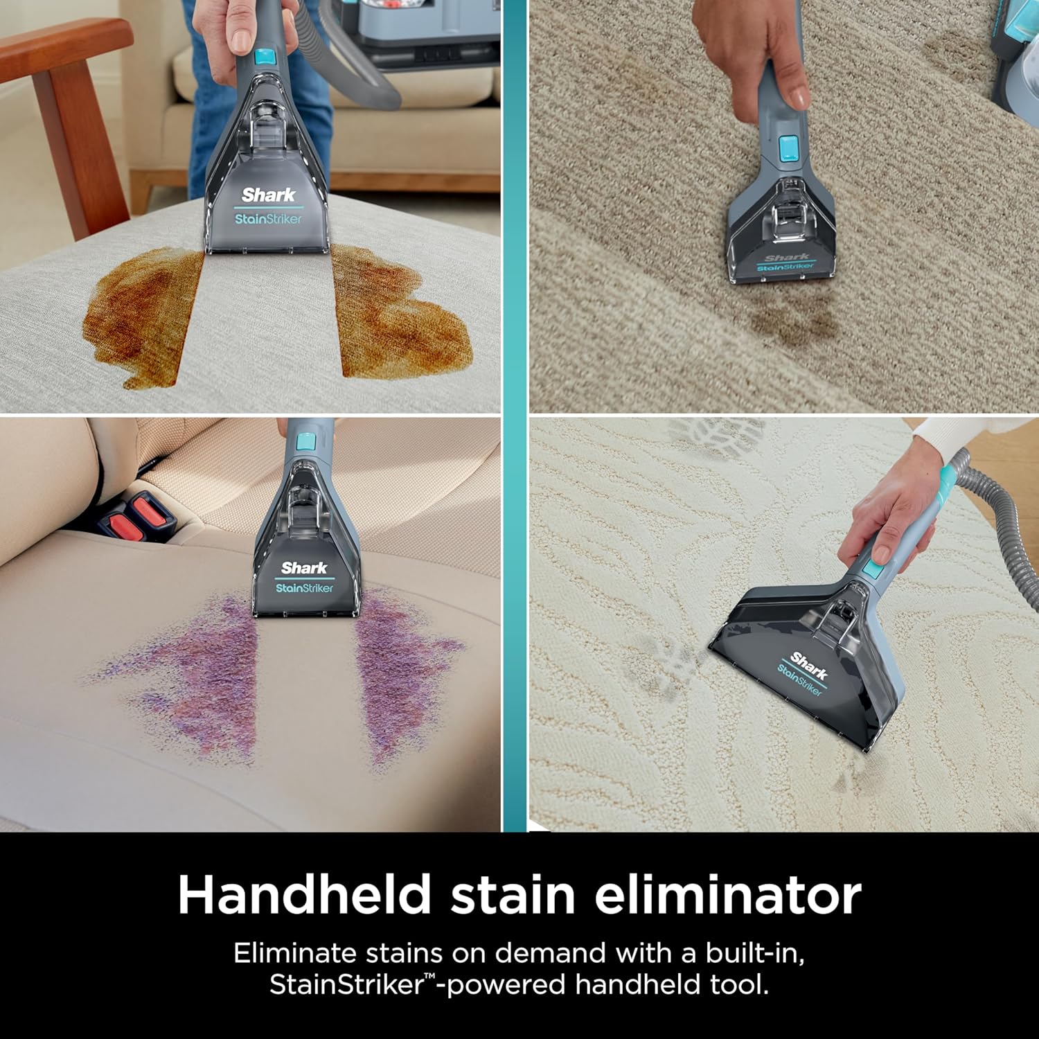 Shark Carpet Cleaner Machine, Portable Upholstery StainStriker, Spot, Odor & Stain Remover, Nordic Blue, PX202BRN - Image 5