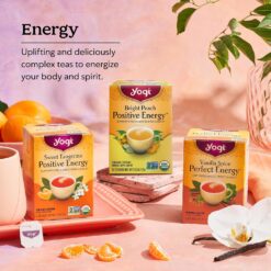 Yogi Sweet Tangerine Positive Energy Tea - 16 Tea Bags per Pack (6 Packs) - Organic Tangerine Energy Tea