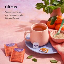 Yogi Sweet Tangerine Positive Energy Tea - 16 Tea Bags per Pack (6 Packs) - Organic Tangerine Energy Tea