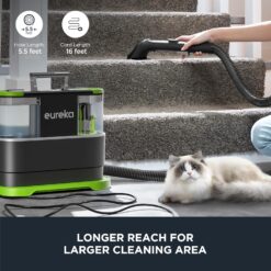 EUREKA Portable Carpet and Upholstery Cleaner, Spot Cleaner for Pets, Stain Remover for Carpet, Green