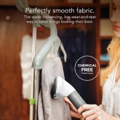 Steamfast SF-520 Full Size Fabric Steamer with Insulated Hose, Clothes Hanger, and Fabric Brush, White