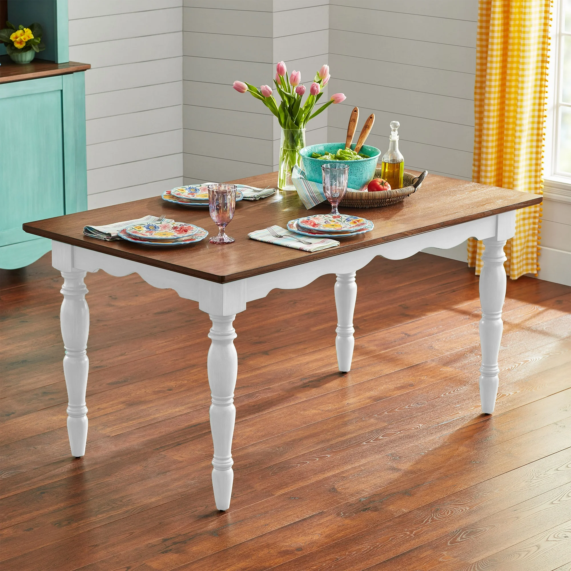 The Pioneer Woman 59.50" Traditional Dining Table, White
