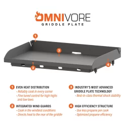 Blackstone On-the-Go 2-Burner 22” Propane Omnivore Griddle with Flexfold Legs