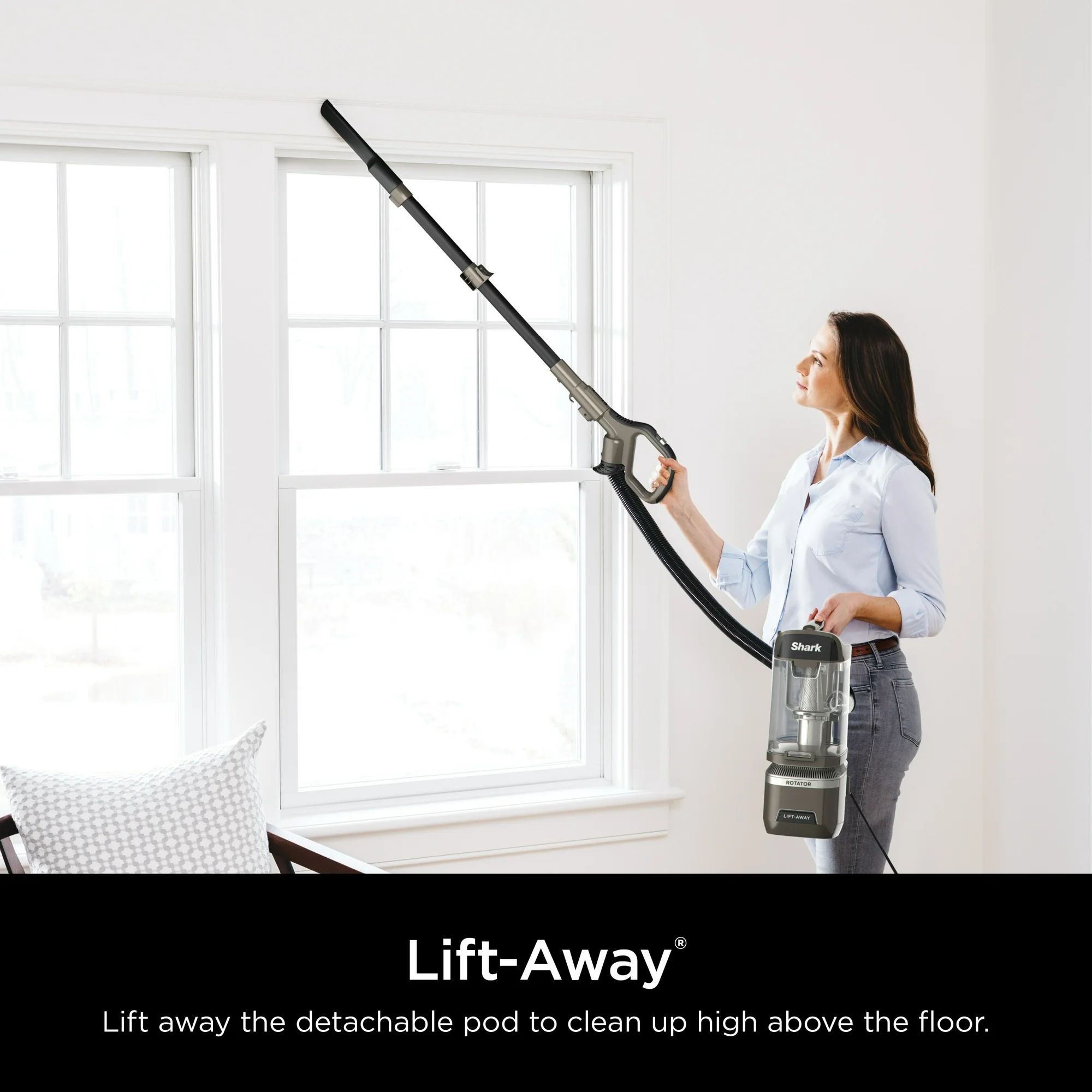 Shark Rotator Lift-Away Upright Vacuum with DuoClean PowerFins and Self-Cleaning Brushroll, LA500WM