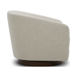 Better Homes & Gardens Bradford Wooden Base Modern Swivel Chair, Linen