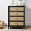 Better Homes & Gardens Springwood Caning 4-Drawer Dresser, Charcoal Finish