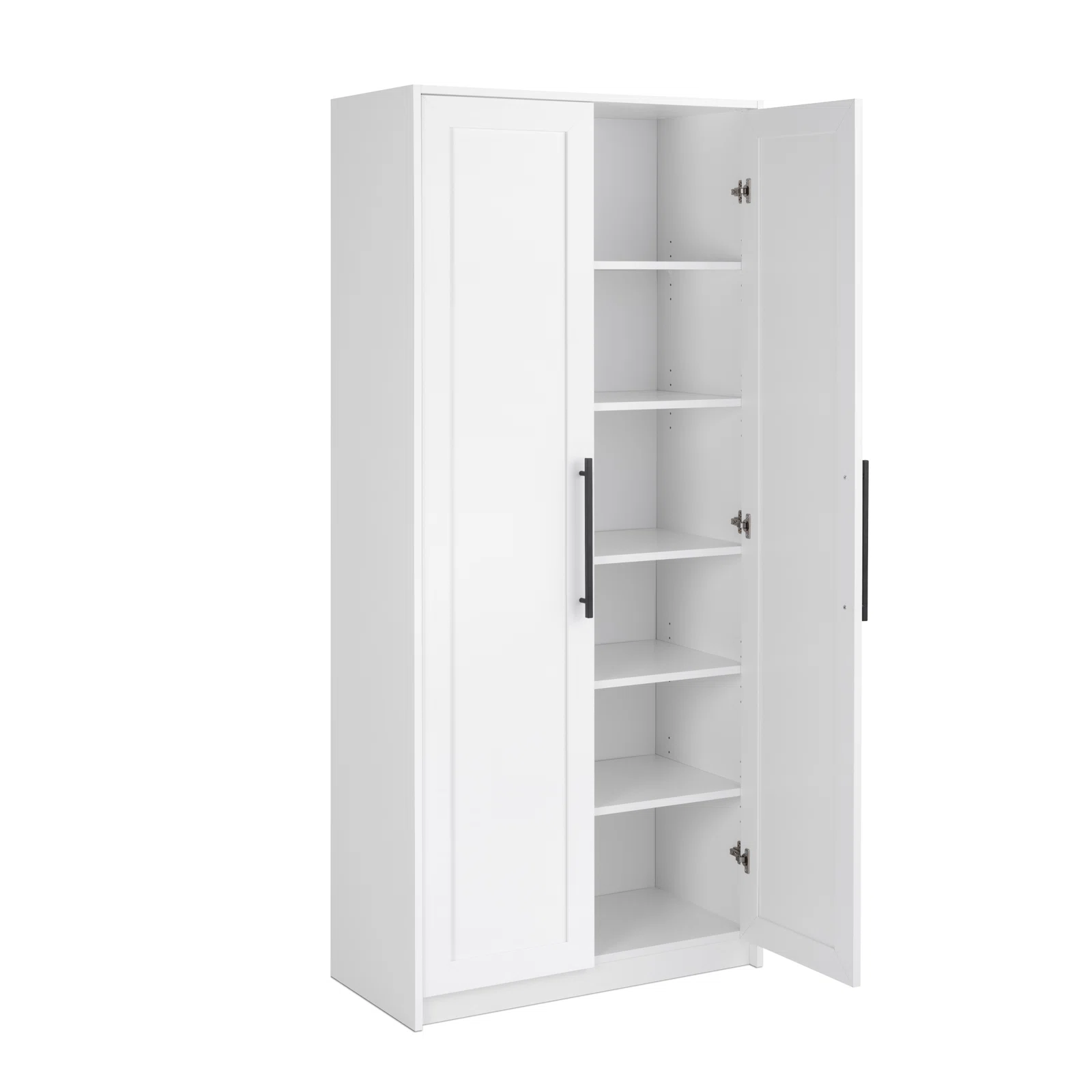 Prapac Elite Premium Home Storage Cabinet with Panel Doors 16" D x 32" W x 72" H, White