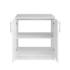 Prepac Elite White Storage Cabinet with Panel Doors 24.5